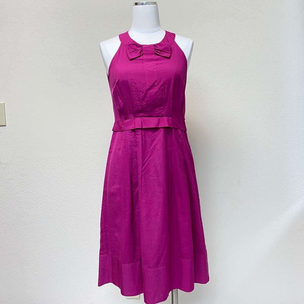 Marc by Marc Jacobs Pleated Magenta Dress w/ Bow